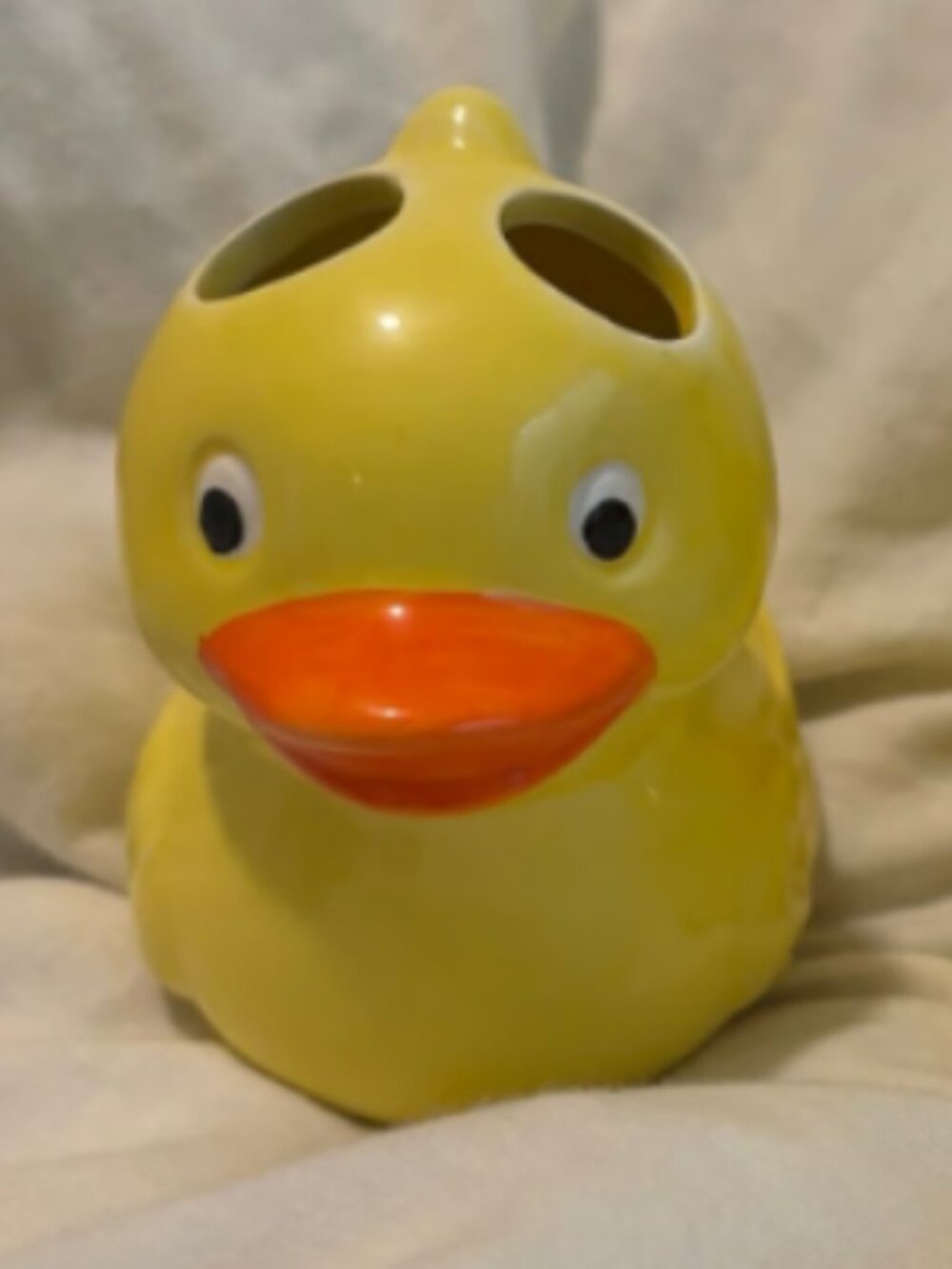 Ceramic Rubber Ducky Toothbrush Holder